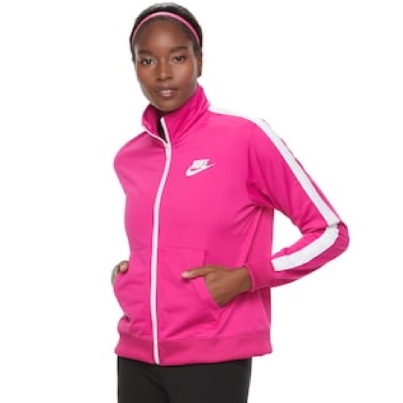 pink nike track jacket